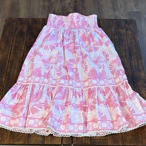 Sail to Sable Pink and White A-Line Skirt